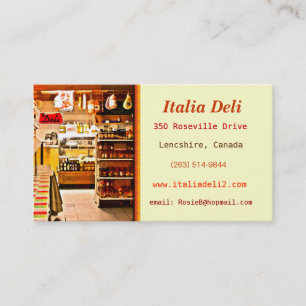 Djärv italiensk Delivisitkort Visitkort