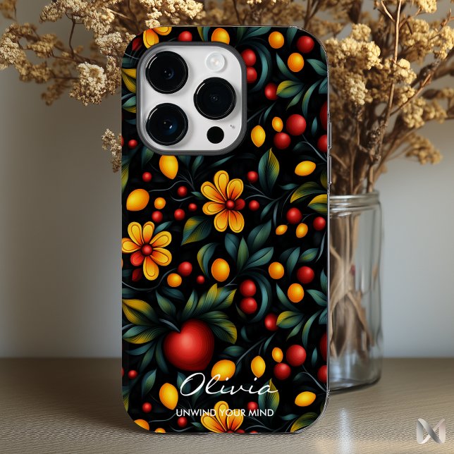 Djärv Khokhloma-Inspirerad Blommig Modern Elegans (Skapare uppladdad)