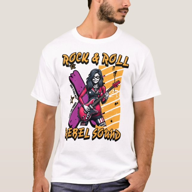 Djärv konstnärlig design för moderna rockmusikälsk t shirt (Framsida)