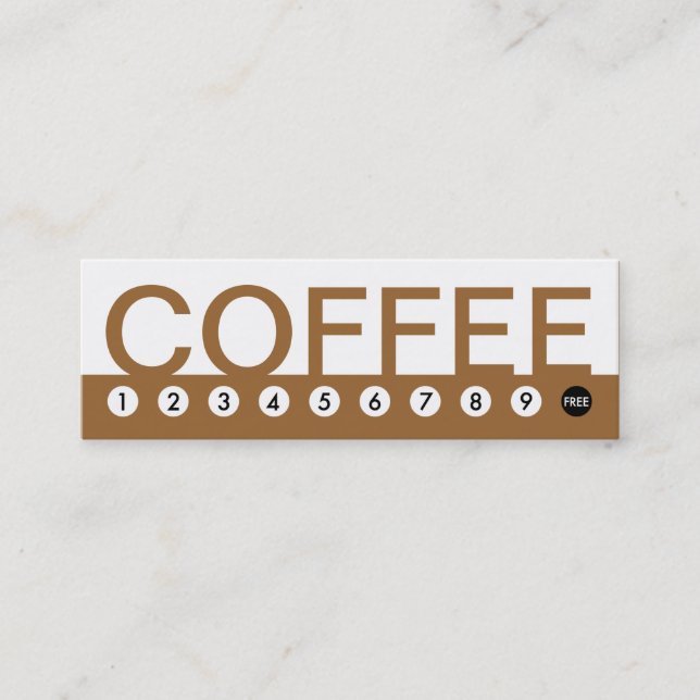 djärv kundlojalitet i COFFEE Lojalitetskort (Framsida)