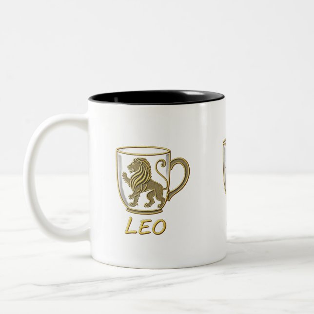 Djärv Leo Zodiac-mugg Två-Tonad Mugg (Vänster)