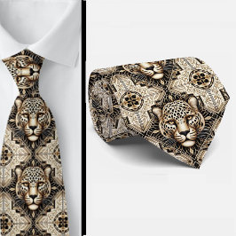 Djärv Leopard Bandy | Manlig Herrmode Slips