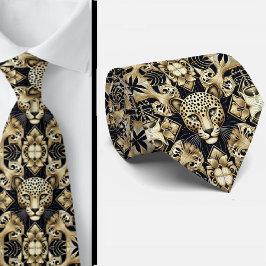 Djärv Leopard Bandy | Manlig Herrmode Slips