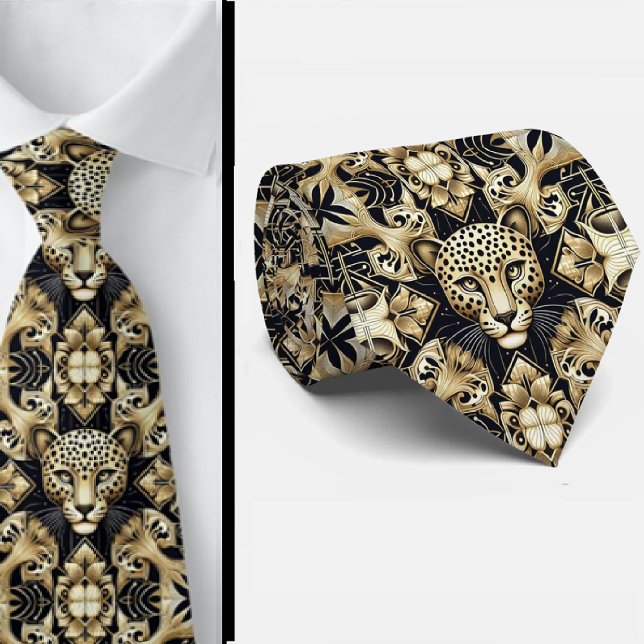 Djärv Leopard Bandy | Manlig Herrmode Slips (Skapare uppladdad)