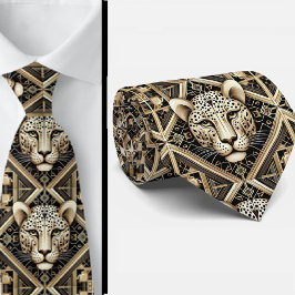 Djärv Leopardband | Manlig Herrmode Slips