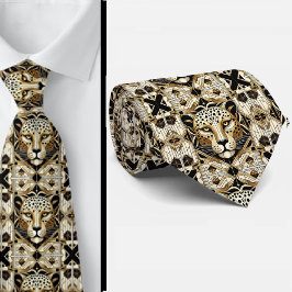 Djärv Leopardband | Manlig Herrmode Slips
