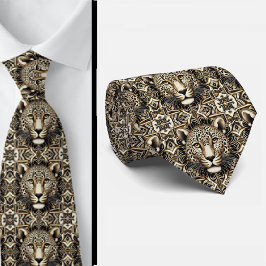 Djärv Leopardsjal | Manlig Herrmode Slips
