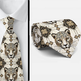 Djärv Leopardsjal | Manlig Herrmode Slips
