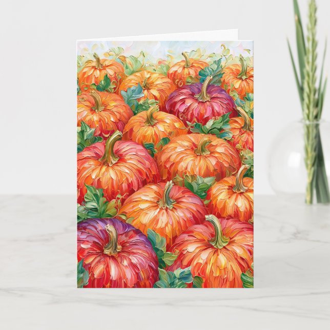 Djärv Livlig Impasto Pumpafält Kort (Framsida)
