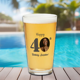 Djärv Lycka Till 40-årsdag Foto Glaskopp