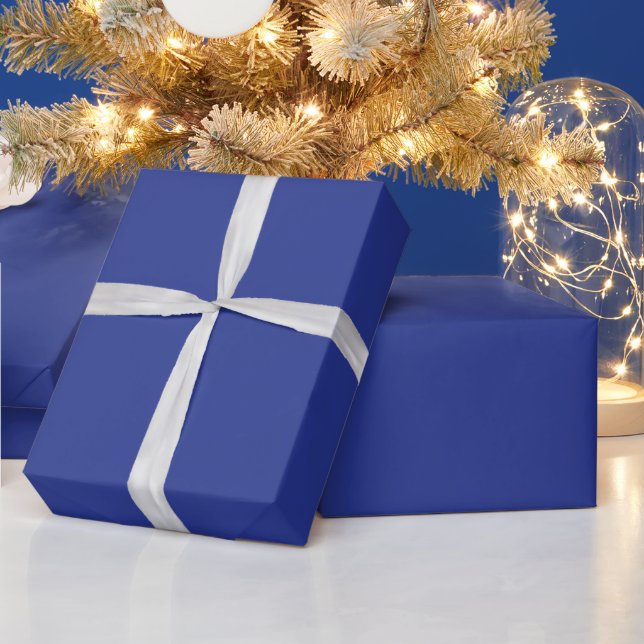 Djärv Minimal Bröllopsinbjudan i Djupblått Presentpapper (Helgdagar)