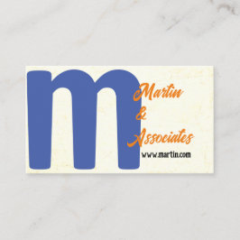 djärv minimalistisk blått och orange modern anpass visitkort