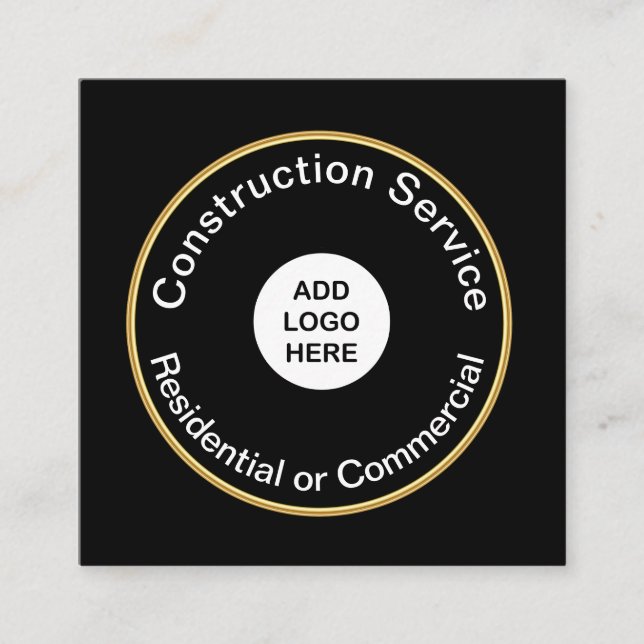 Djärv modern konstruktion fyrkantigt visitkort (Framsida)