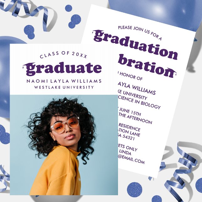 DJÄRV MODERN RETRO EXAMINAND | EXAMENSINVITATION INBJUDNINGAR (Skapare uppladdad)