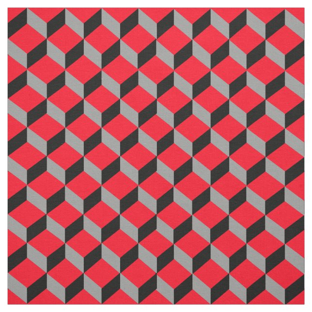 Djärv mönstrat tryck för funky 3D optisk illusion Tyg (Provkarta)