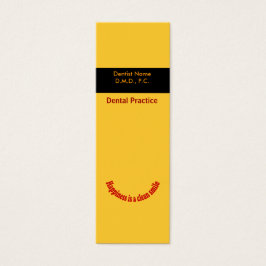 Djärv möte tandläkare litet visitkort