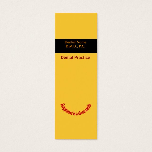 Djärv möte tandläkare litet visitkort (Framsidan)