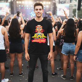Djärv multicolor tribal totemmask anpassningsbar t shirt