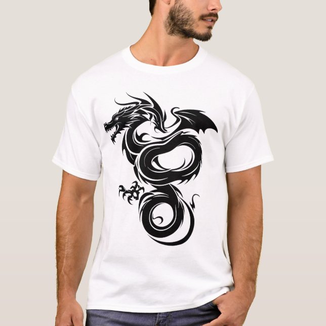 Djärv mytisk drak-grafik av GJA Design T Shirt (Framsida)