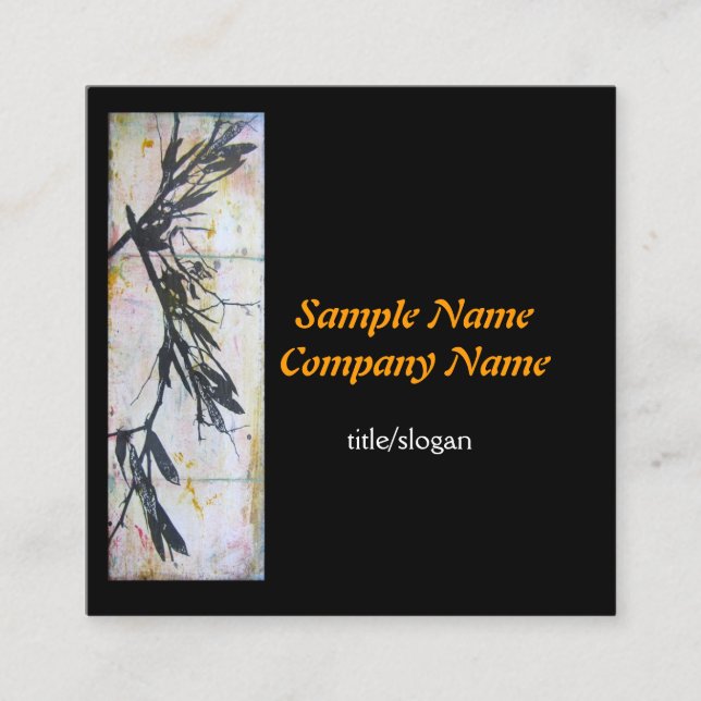 djärv natur affärskorten i anpassad design fyrkantigt visitkort (Framsida)