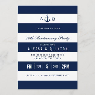 Djärv nautisk årsfestinladan inbjudningar