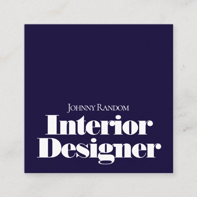 Djärv och minsta stil fyrkantigt visitkort (Framsida)