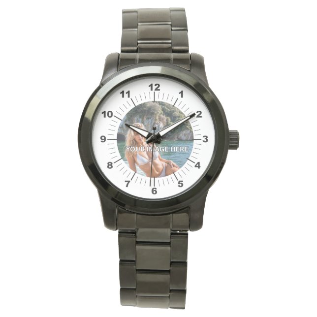DJÄRV! ⌚ Överdimensionerat svart armbandsur (Framsida)