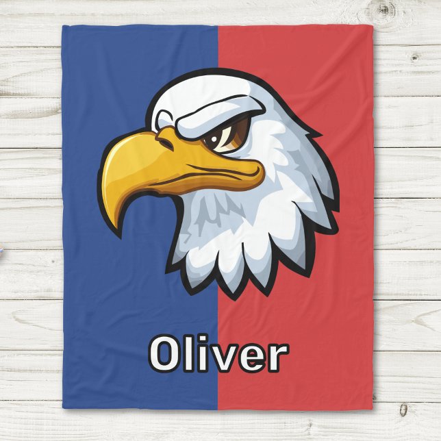 Djärv patriotisk serieörn fleecefilt (Skapare uppladdad)