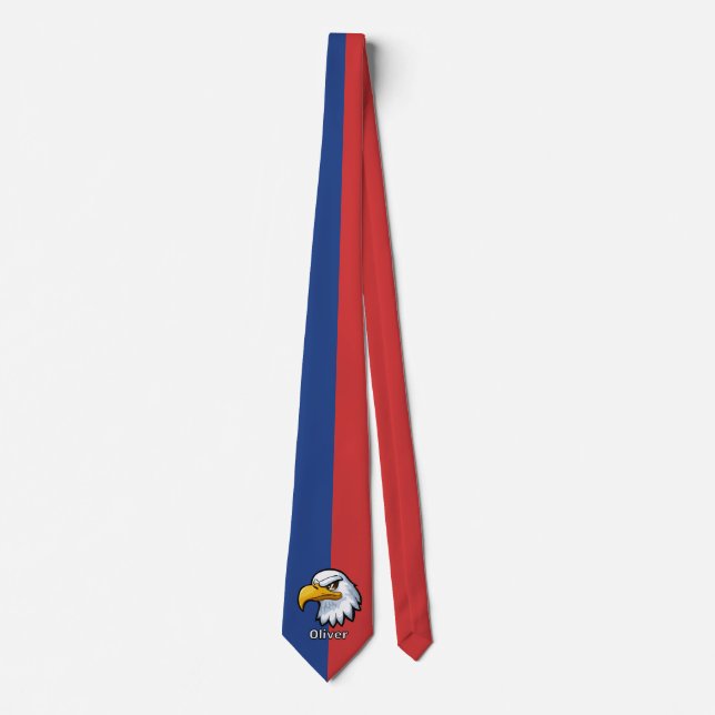 Djärv patriotisk serieörn personlig slips (Framsida)