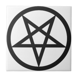 Djärv Pentagram Kakelplatta