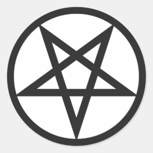 Djärv Pentagram Runt Klistermärke