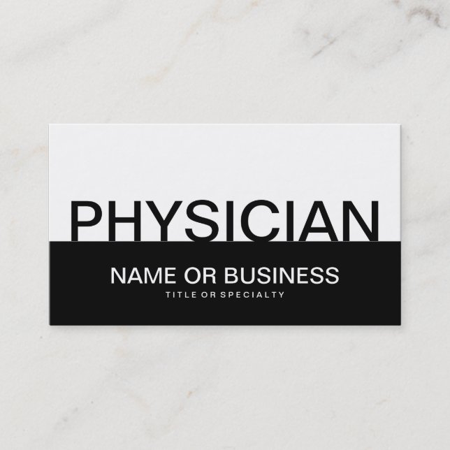 djärv PHYSICIAN Visitkort (Framsida)