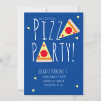 Djärv Pizza Födelsedagsfest Restaurang Blå Röd