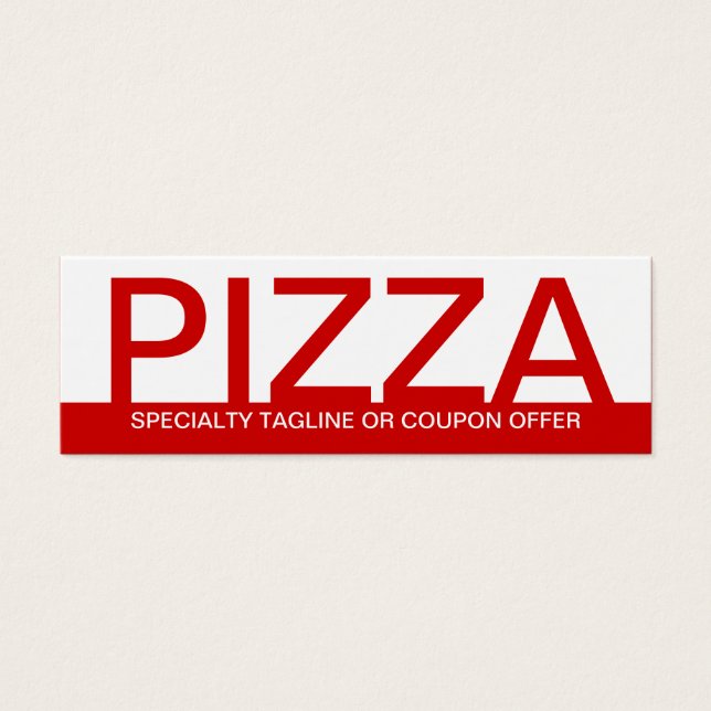 djärv PIZZA Litet Visitkort (Framsidan)