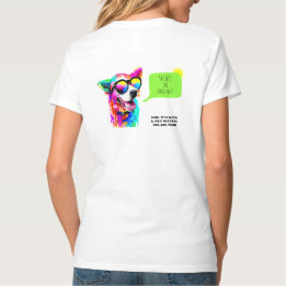 Djärv Regnbåge Hundpromenerare Husdjur Sittare T Shirt