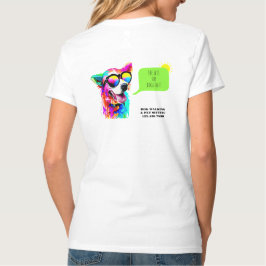 Djärv Regnbåge Hundpromenerare Husdjur Sittare T Shirt