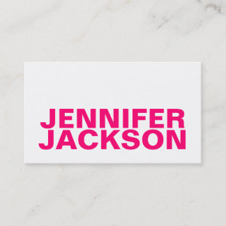 Djärv rosa minimalistcoolavisitkort visitkort