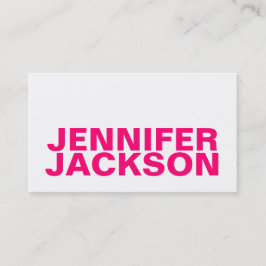 Djärv rosa minimalistcoolavisitkort visitkort