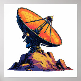 Djärv Sci-Fi Färgblock Sömlös Tyg och Papper Poster