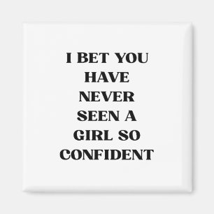 Djärv Självconfident Flickcitat Typografi – Femini Magnet