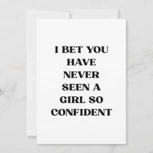 Djärv Självsäker Flickcitat Typografi – Feminist Inbjudningar