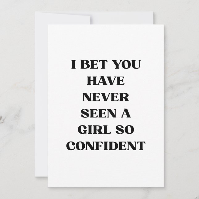 Djärv Självsäker Flickcitat Typografi – Feminist Inbjudningar (Framsida)