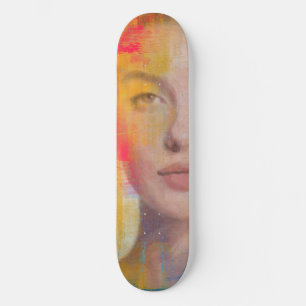 Djärv Skönhet Konst med Bred Pinsel Mini Skateboard Bräda 18,5 Cm