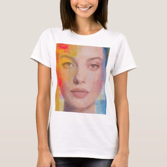 Djärv Skönhet Konst Med Penseldrag T Shirt (Framsida)