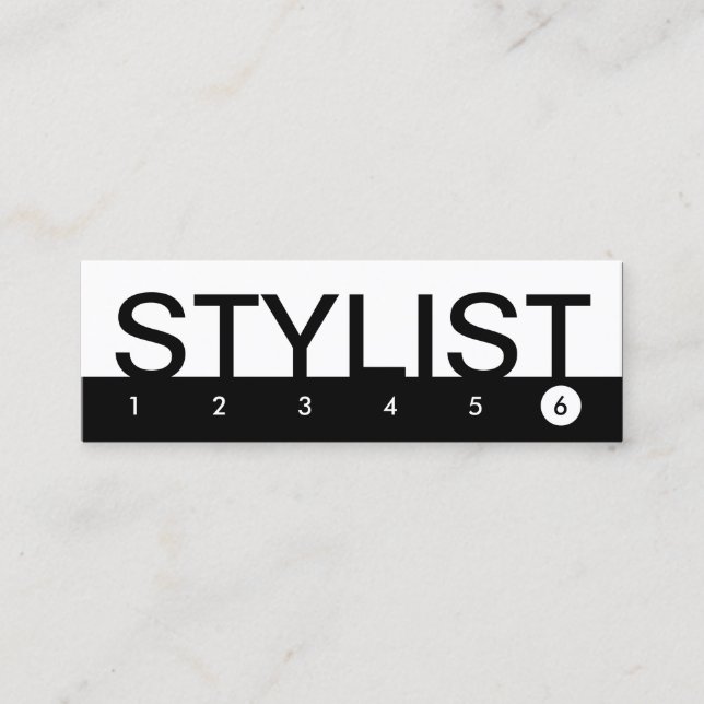 djärv STYLIST-kundlojalitet Lojalitetskort (Framsida)