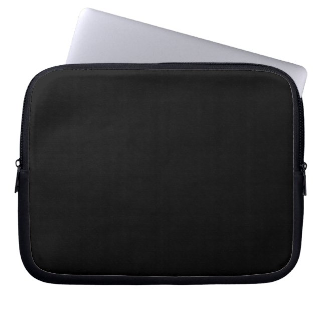 Djärv svart bakgrund laptop sleeve (Framsidan)