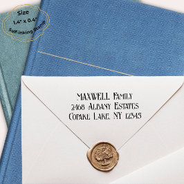 Djärv svart elegant typografi monogram självfärgande stämpel