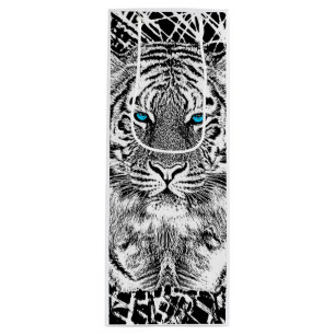 Djärv svartvit blått synar tigern