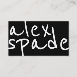 Djärv svartvit grafisk designvisitkort visitkort