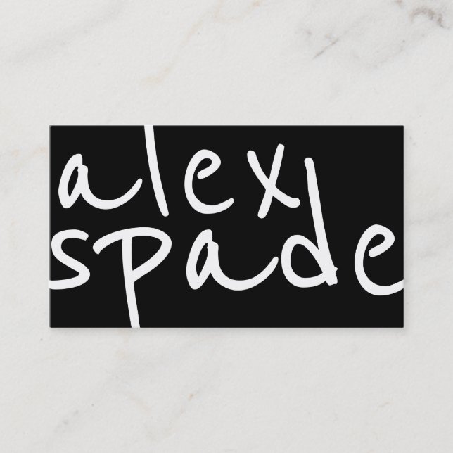 Djärv svartvit grafisk designvisitkort visitkort (Framsida)